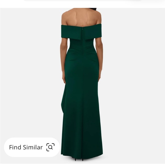 Xscape off the shoulder ruffle Gown - Picture 4 of 4